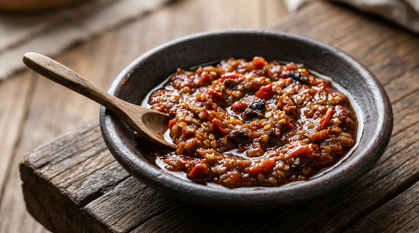 Keseimbangan Bahan Baku pada Sambal Terasi
